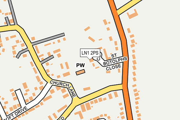 LN1 2PS map - OS OpenMap – Local (Ordnance Survey)