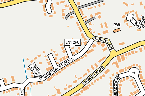 LN1 2PU map - OS OpenMap – Local (Ordnance Survey)