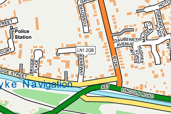 LN1 2QB map - OS OpenMap – Local (Ordnance Survey)