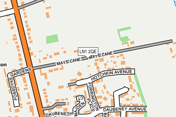 LN1 2QE map - OS OpenMap – Local (Ordnance Survey)
