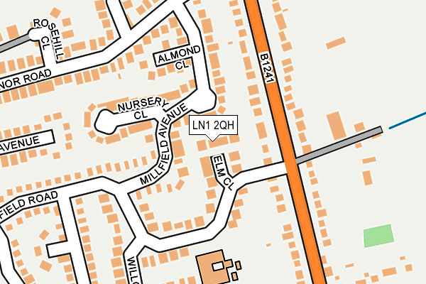 LN1 2QH map - OS OpenMap – Local (Ordnance Survey)