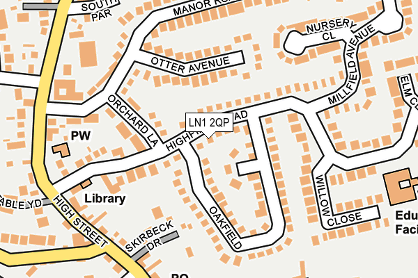 LN1 2QP map - OS OpenMap – Local (Ordnance Survey)
