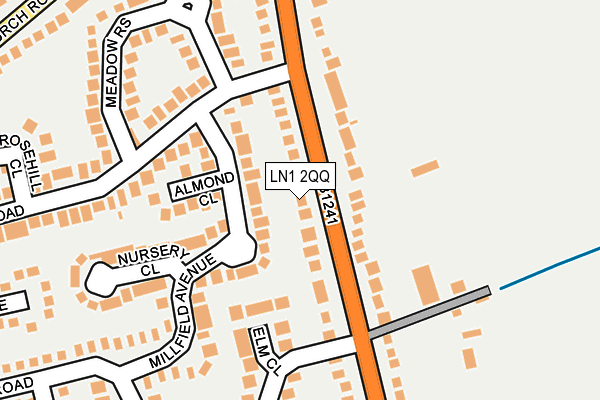 LN1 2QQ map - OS OpenMap – Local (Ordnance Survey)