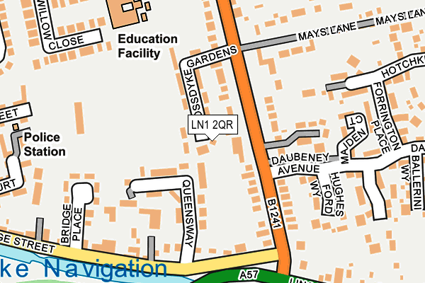 LN1 2QR map - OS OpenMap – Local (Ordnance Survey)