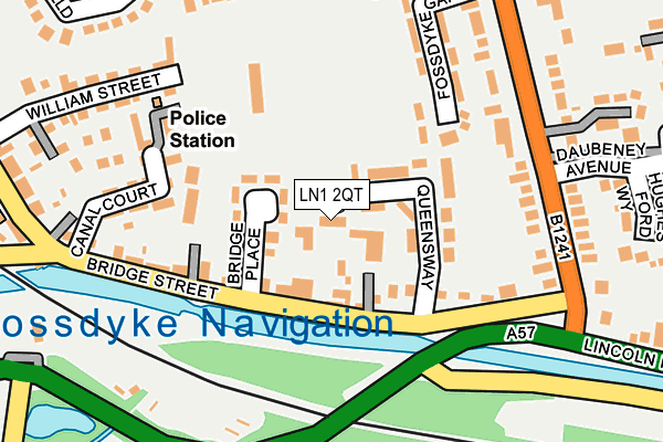 LN1 2QT map - OS OpenMap – Local (Ordnance Survey)