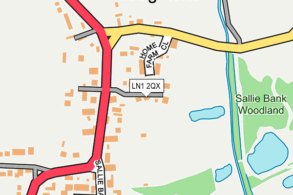 LN1 2QX map - OS OpenMap – Local (Ordnance Survey)