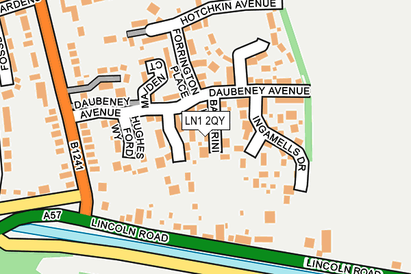 LN1 2QY map - OS OpenMap – Local (Ordnance Survey)