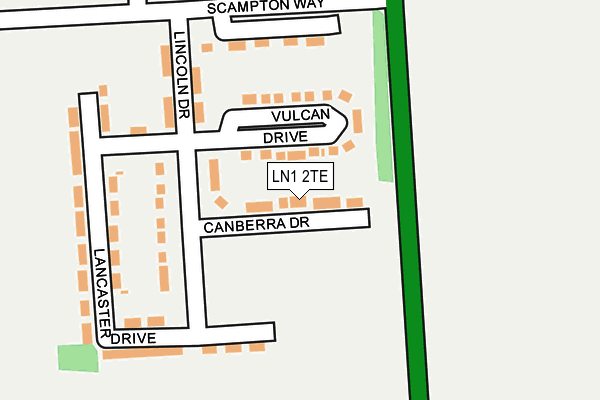 LN1 2TE map - OS OpenMap – Local (Ordnance Survey)