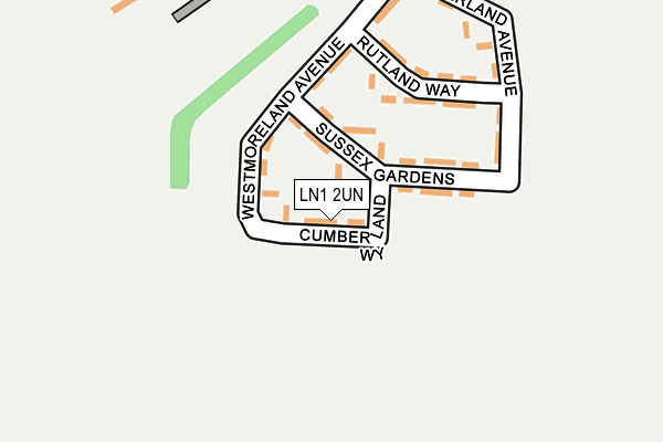 LN1 2UN map - OS OpenMap – Local (Ordnance Survey)