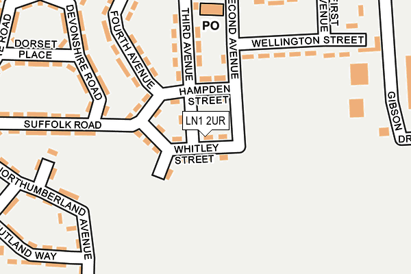 LN1 2UR map - OS OpenMap – Local (Ordnance Survey)
