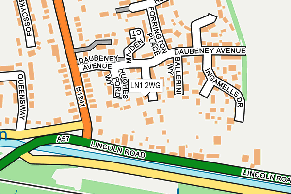 LN1 2WG map - OS OpenMap – Local (Ordnance Survey)