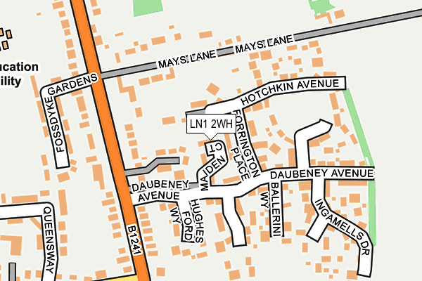 LN1 2WH map - OS OpenMap – Local (Ordnance Survey)