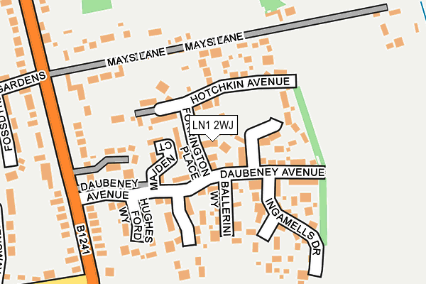 LN1 2WJ map - OS OpenMap – Local (Ordnance Survey)
