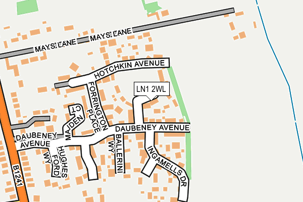 LN1 2WL map - OS OpenMap – Local (Ordnance Survey)