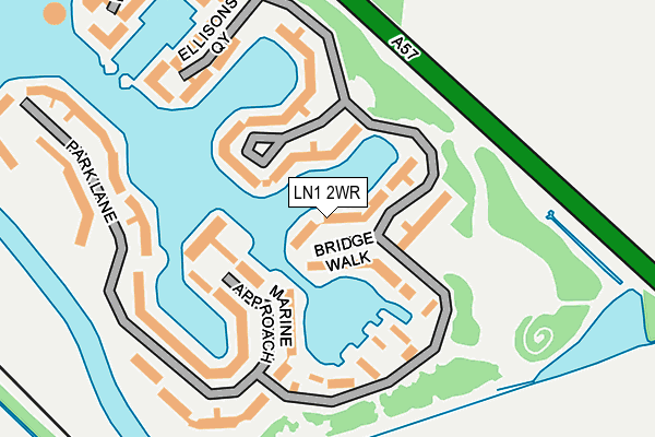 LN1 2WR map - OS OpenMap – Local (Ordnance Survey)