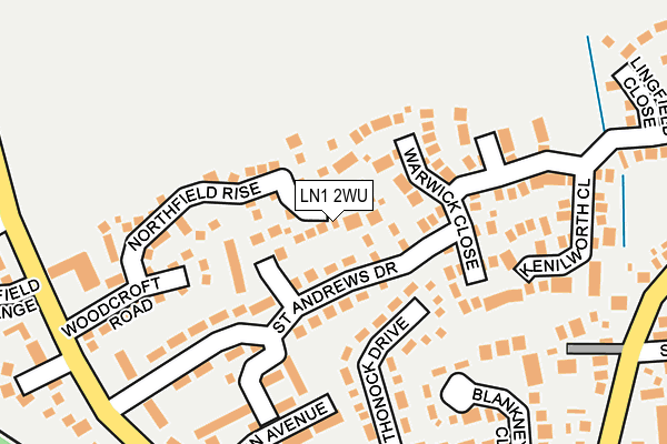 LN1 2WU map - OS OpenMap – Local (Ordnance Survey)