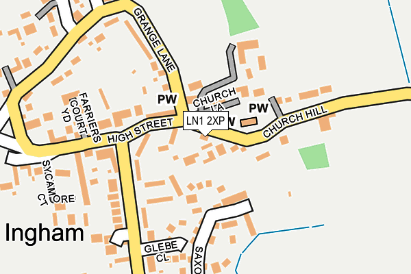LN1 2XP map - OS OpenMap – Local (Ordnance Survey)