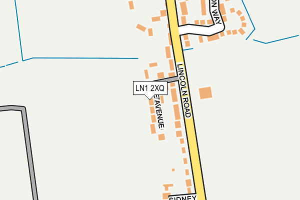 LN1 2XQ map - OS OpenMap – Local (Ordnance Survey)
