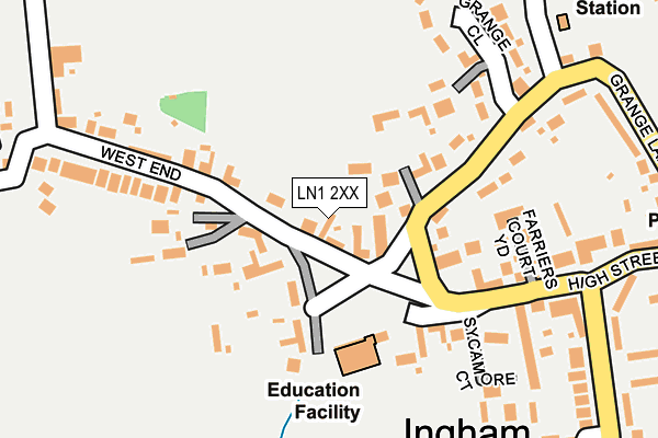 LN1 2XX map - OS OpenMap – Local (Ordnance Survey)