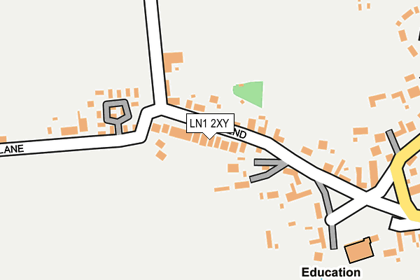 LN1 2XY map - OS OpenMap – Local (Ordnance Survey)