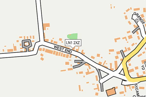LN1 2XZ map - OS OpenMap – Local (Ordnance Survey)
