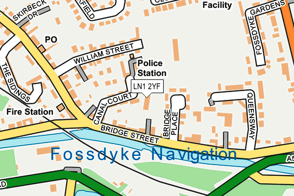 LN1 2YF map - OS OpenMap – Local (Ordnance Survey)