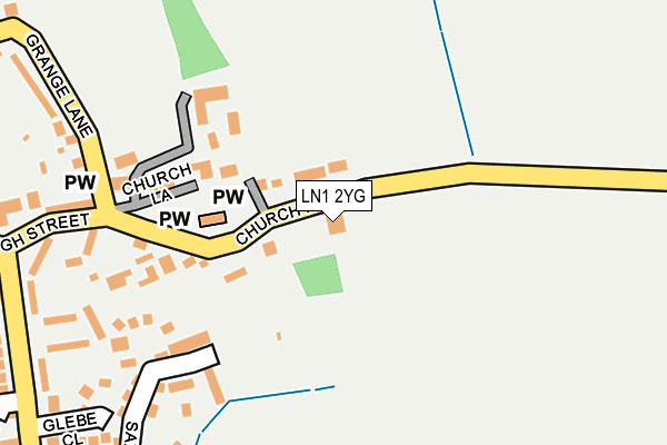 LN1 2YG map - OS OpenMap – Local (Ordnance Survey)