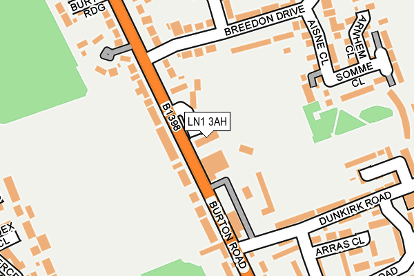 LN1 3AH map - OS OpenMap – Local (Ordnance Survey)