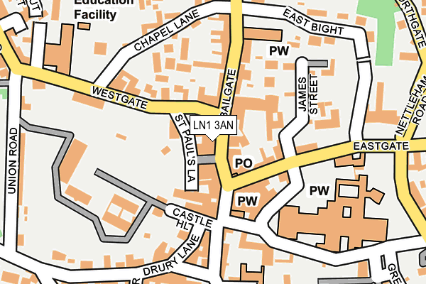 LN1 3AN map - OS OpenMap – Local (Ordnance Survey)