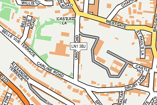 LN1 3BJ map - OS OpenMap – Local (Ordnance Survey)