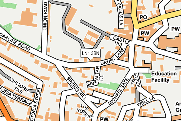 LN1 3BN map - OS OpenMap – Local (Ordnance Survey)