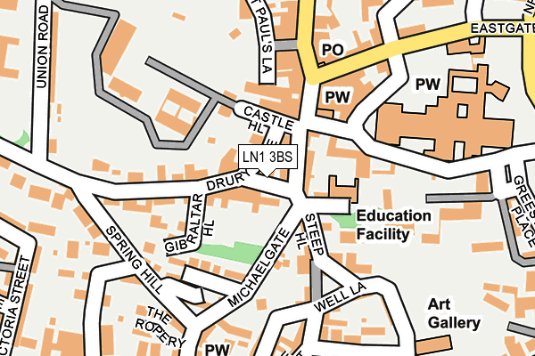 LN1 3BS map - OS OpenMap – Local (Ordnance Survey)