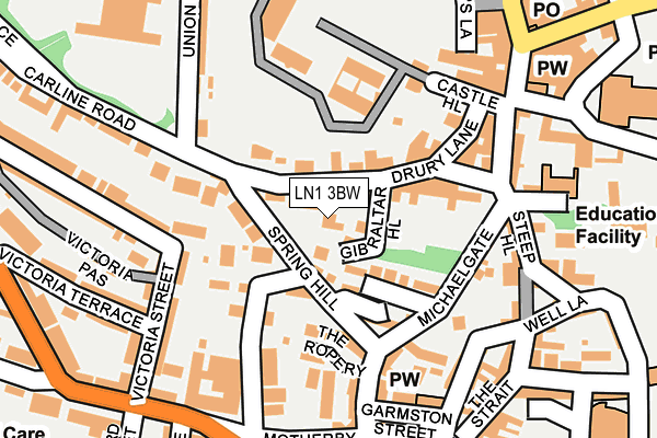 LN1 3BW map - OS OpenMap – Local (Ordnance Survey)