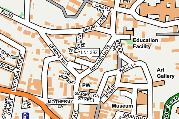 LN1 3BZ map - OS OpenMap – Local (Ordnance Survey)