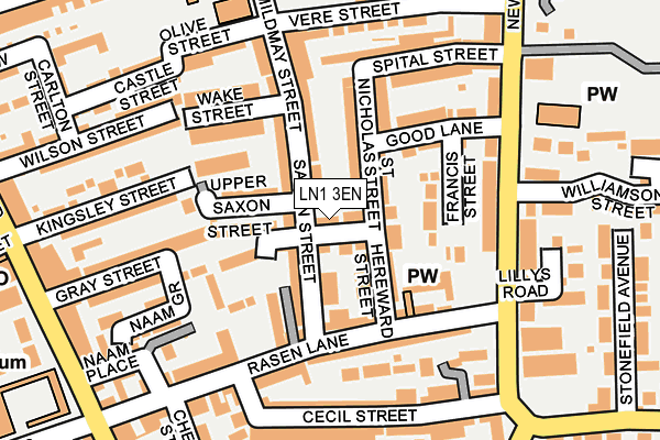 LN1 3EN map - OS OpenMap – Local (Ordnance Survey)