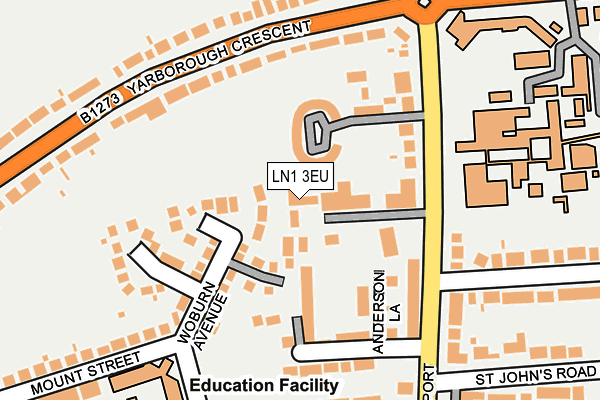 LN1 3EU map - OS OpenMap – Local (Ordnance Survey)