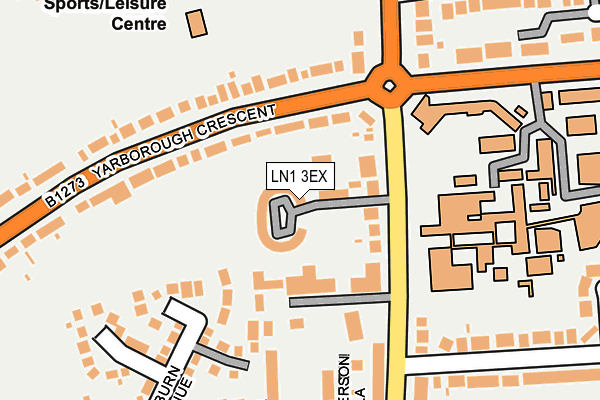 LN1 3EX map - OS OpenMap – Local (Ordnance Survey)