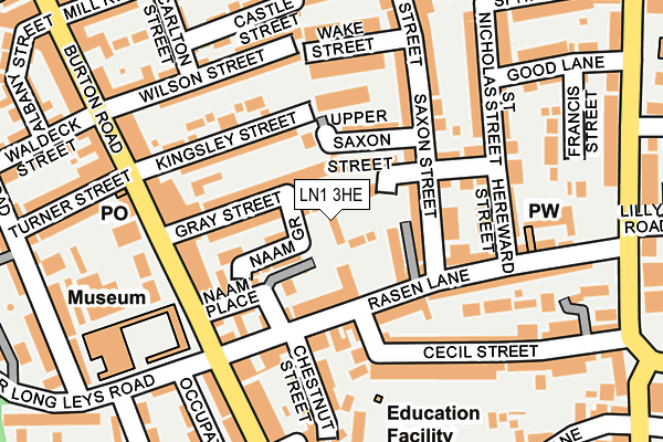 LN1 3HE map - OS OpenMap – Local (Ordnance Survey)