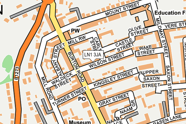 LN1 3JA map - OS OpenMap – Local (Ordnance Survey)