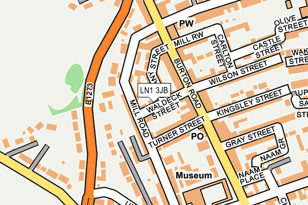 LN1 3JB map - OS OpenMap – Local (Ordnance Survey)