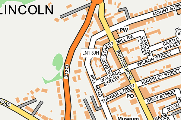 LN1 3JH map - OS OpenMap – Local (Ordnance Survey)