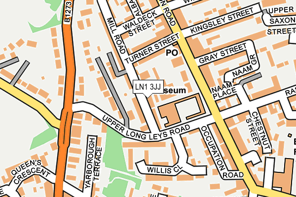LN1 3JJ map - OS OpenMap – Local (Ordnance Survey)