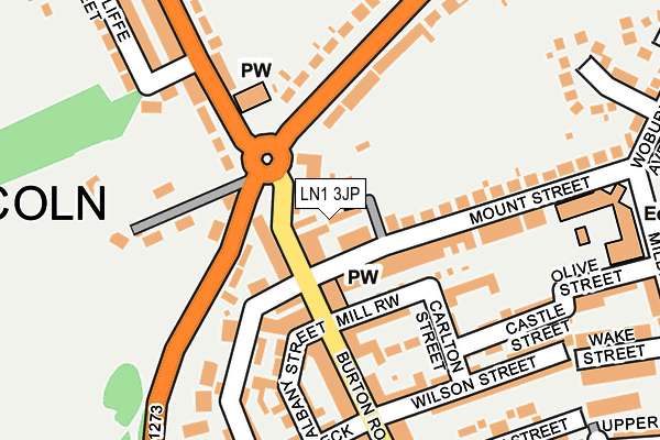 LN1 3JP map - OS OpenMap – Local (Ordnance Survey)