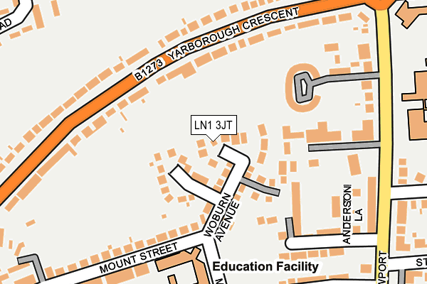 LN1 3JT map - OS OpenMap – Local (Ordnance Survey)