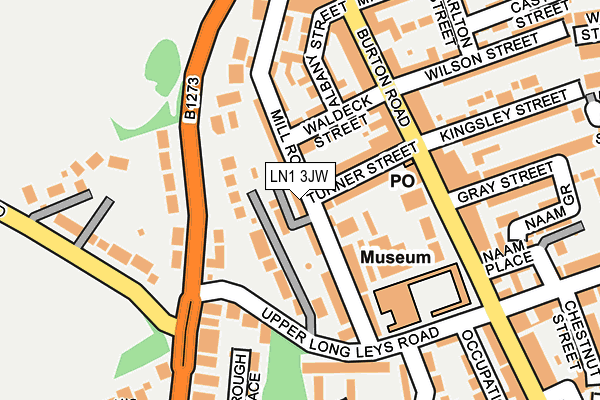 LN1 3JW map - OS OpenMap – Local (Ordnance Survey)