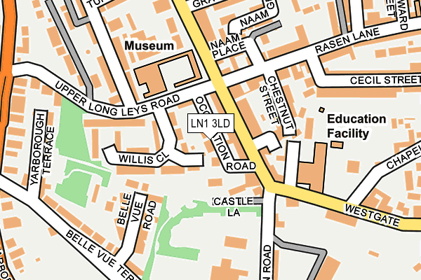 LN1 3LD map - OS OpenMap – Local (Ordnance Survey)
