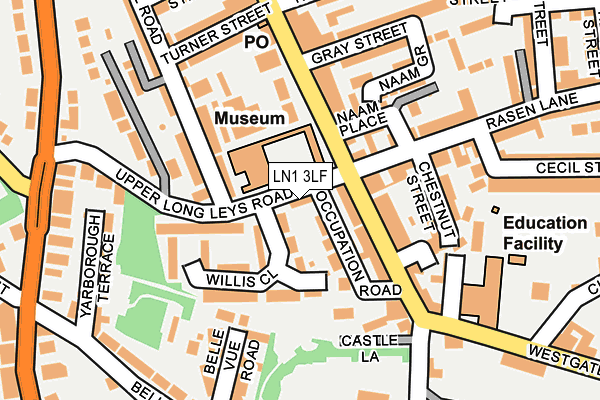 LN1 3LF map - OS OpenMap – Local (Ordnance Survey)