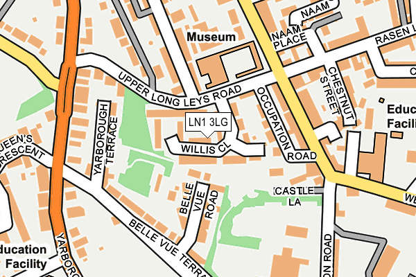 LN1 3LG map - OS OpenMap – Local (Ordnance Survey)