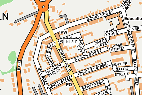 LN1 3LP map - OS OpenMap – Local (Ordnance Survey)