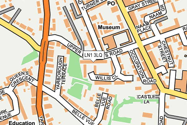 LN1 3LQ map - OS OpenMap – Local (Ordnance Survey)